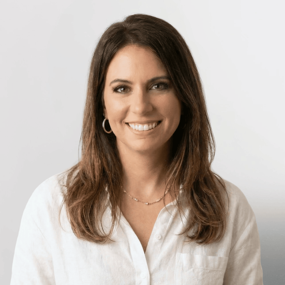 Woman wearing a white shirt against a plain background. Brynn Himes, Co-Founder of Pro Health Place